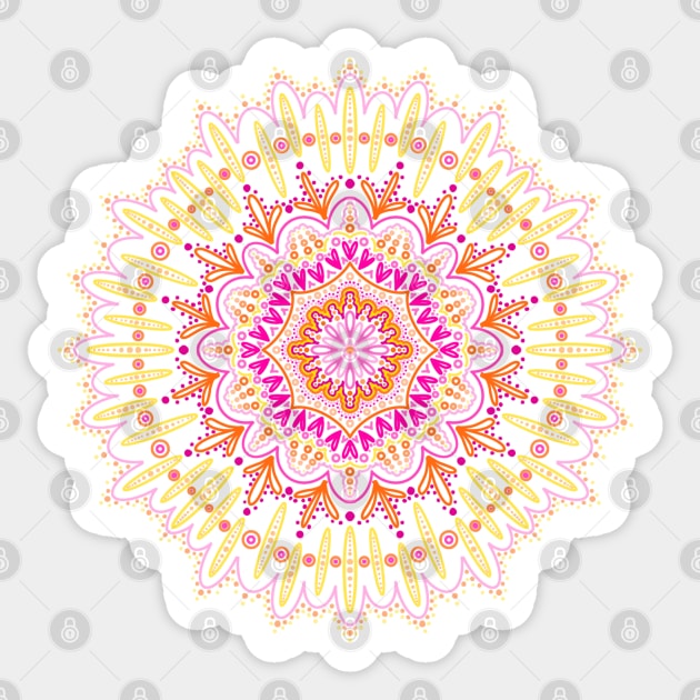 Sunset Mandala Sticker by Paint Covered